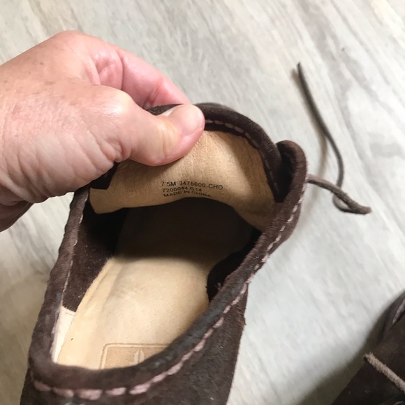 Frye Suede Lace Up Wedges - Dark Brown, Size 7.5 - Picture 5 of 10